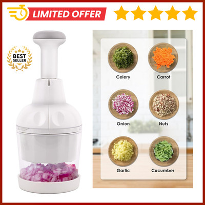 Pampered Chef Push Function Food Chopper MTTOBO - White - #2585-FREE SHIPPING!!!