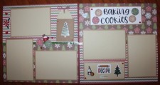 Christmas Cookies scrapbook pages 2 each 12 x 12 handamade premade assembled