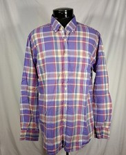 J. Crew Indian Madras Shirt Tailored Fit Plaid Men's Size Large