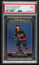 2022 O-Pee-Chee Platinum Marquee Rookies Aquamarine Jake Sanderson PSA 9 0t89
