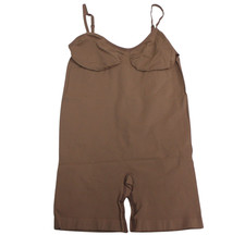 Women's Brown Bodysuit Adjustable Strap One-Piece Romper Size L 5 Inch Inseam