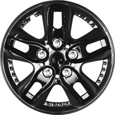 Set Of 4 Easy Snap On Universal 12 Inch Full Hub Caps Wheel Covers Black