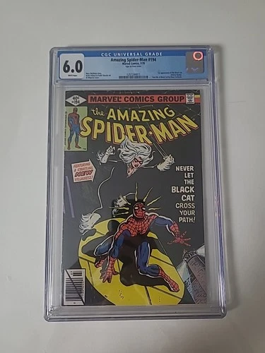 Amazing Spider Man  #194 CGC 6.0 Yellow Stripe Error 1979 - 1st App Black Cat