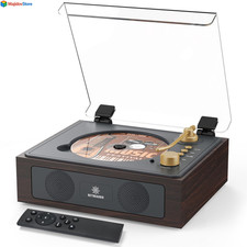 CD Player with Built-in Speakers Bluetooth Retro Portable CD Players for Home...