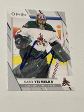 Karel Vejmelka Signed Card OPC O-PEE-CHEE JSA COA IP Autographed Auto Coyotes a