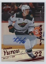 2025 Upper Deck Fleer Ultra Rookies Red Rainbow Foil 1/10 Danila Yurov Auto 4zm