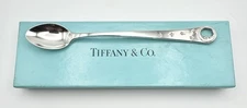 Tiffany & Co. Sterling Silver Man In The Moon Stars Baby Feeding Spoon Pouch+Box