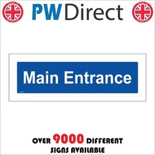 SIGN Main Entrance Door Plaque Wall Entrance Guide Building Direction GE024R