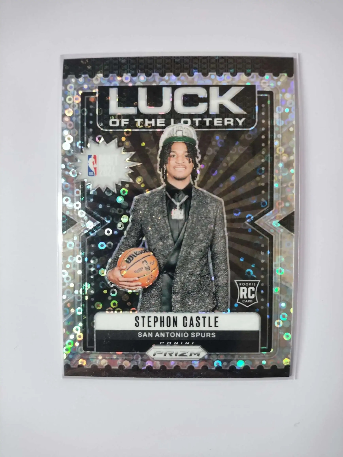 2024-25 Panini Prizm Stephon Castle Luck of the Lottery RC Fast Break Spurs J29