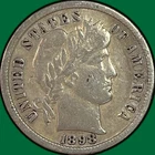 1898 Barber Dime Choice Very Fine VF+/XF Coin #41364