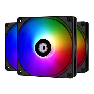 ID-COOLING XF-12025-ARGB-TRIO 120mm Case Fan ARGB 3 Pack RGB Fans 5V 3-PIN Co...