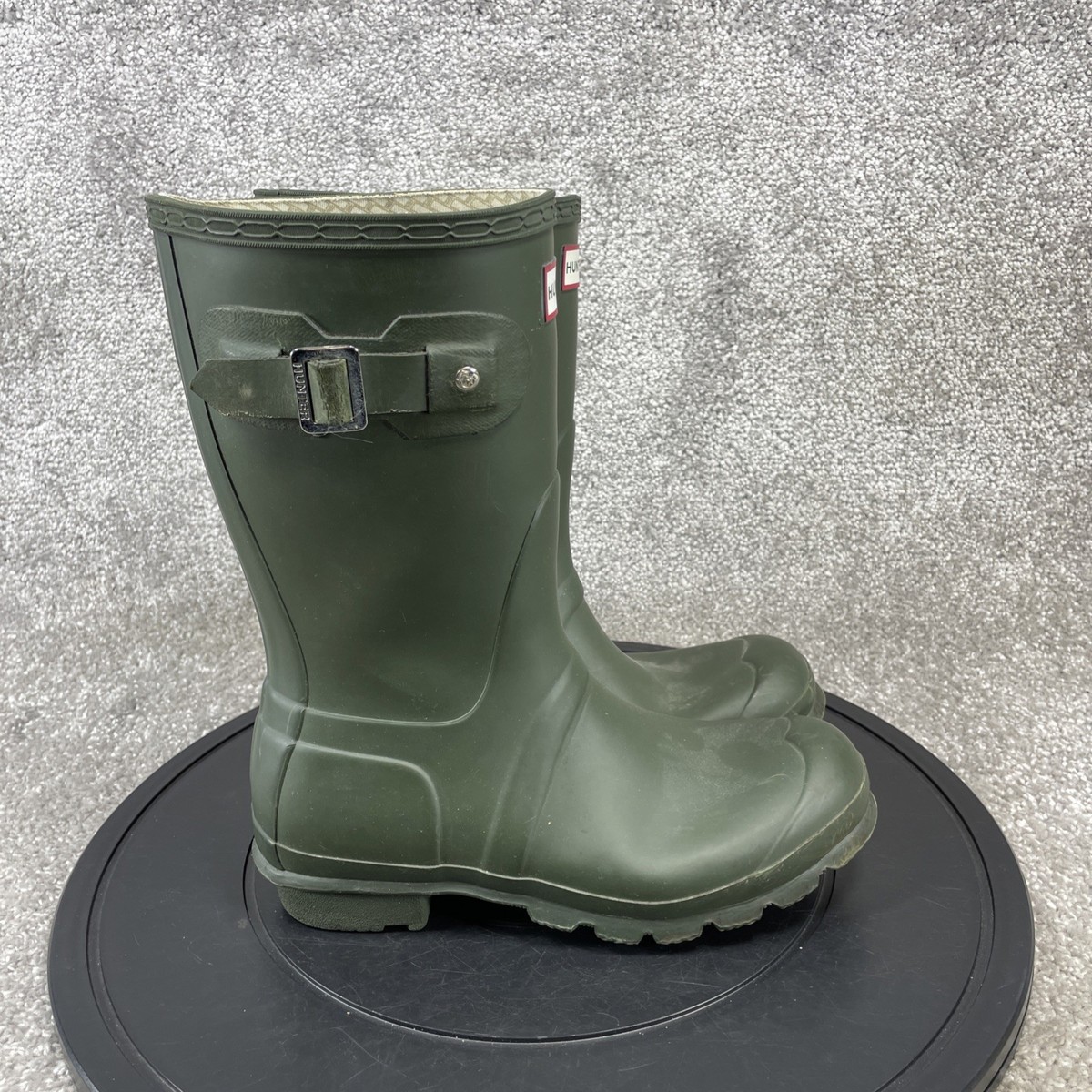 Dark Olive Green Mens Hunter Wellies Olive Hunter Unisex Balmoral