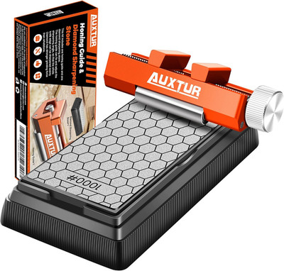 Sharpening Stone with Honing Guide Tool Set for Woodworking,Flattening Stone,Com