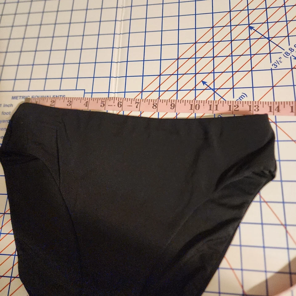 Robin Piccone AVA CINTURA ALTA BIKINI PARTE INFERIOR NUEVO SIN ETIQUETAS Negro Grande Foto 4 de 4