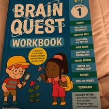 Brain Quest Workbook Grade 1 Revised Edition Workman Publishing 2023 .. summer