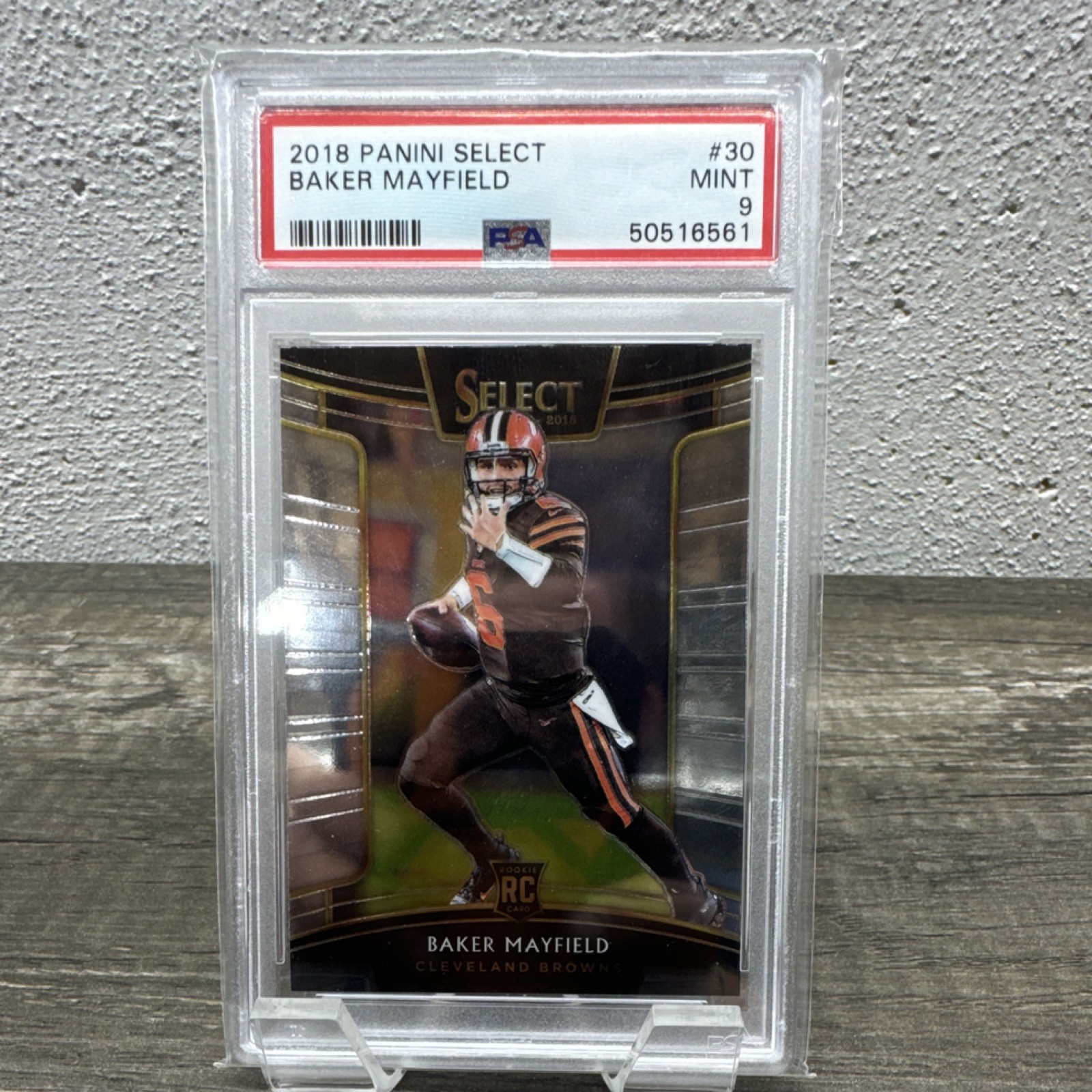 Panini 2018 Select Concourse Baker Mayfield #30 PSA 9 Rookie Base Browns