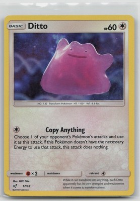 Ditto Holofoil Detective Pikachu 17/18 MP