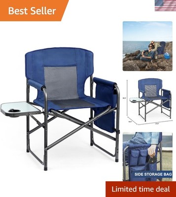 Foldable Outdoor Directors Chair with Cup Holders - Perfect for Camping & Movies