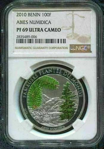 2010 BENIN 500F - ABIES NUMIDICA - NGC PF69 UC /w COA