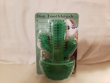 Dog Chew Toothbrush Large Green Cactus shape Promotes your Dogs Oral Health