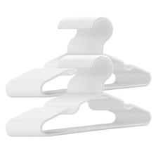 100 Pack 11.5 inch White Baby  Toddler Hangers for Closet Kids Standard Use