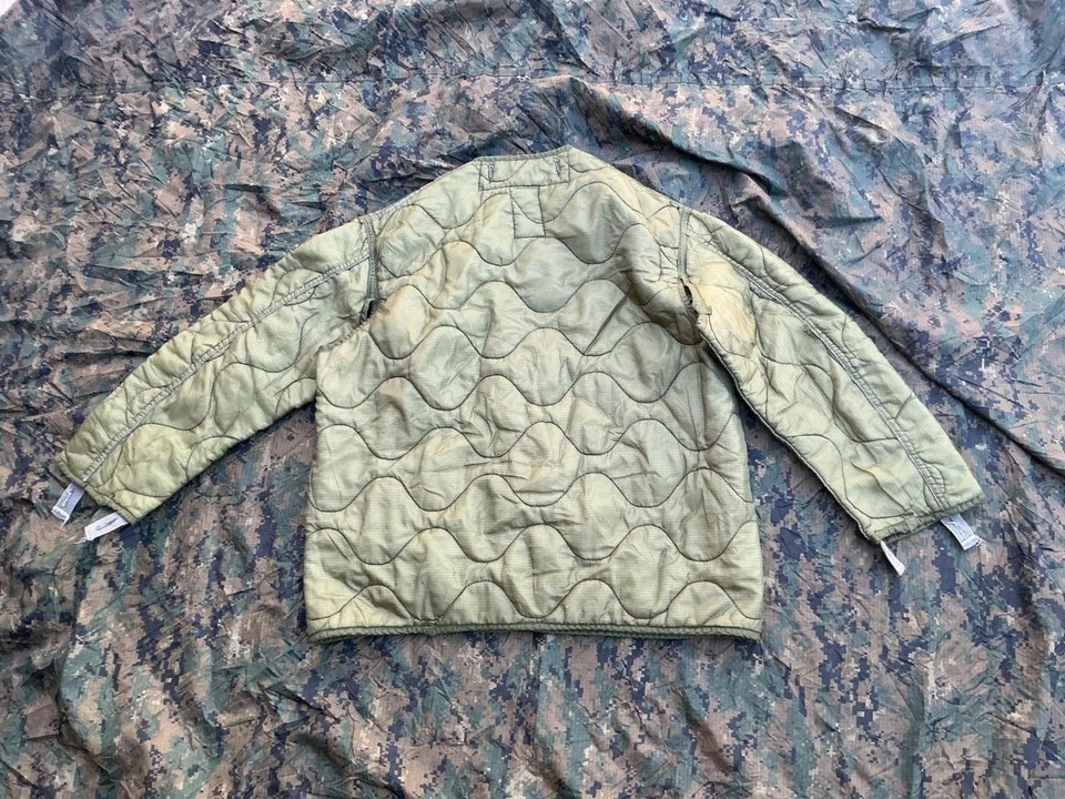 Usmc Army Military Surplus M65 Field Winter Jacket Coat Liner Medium Od 