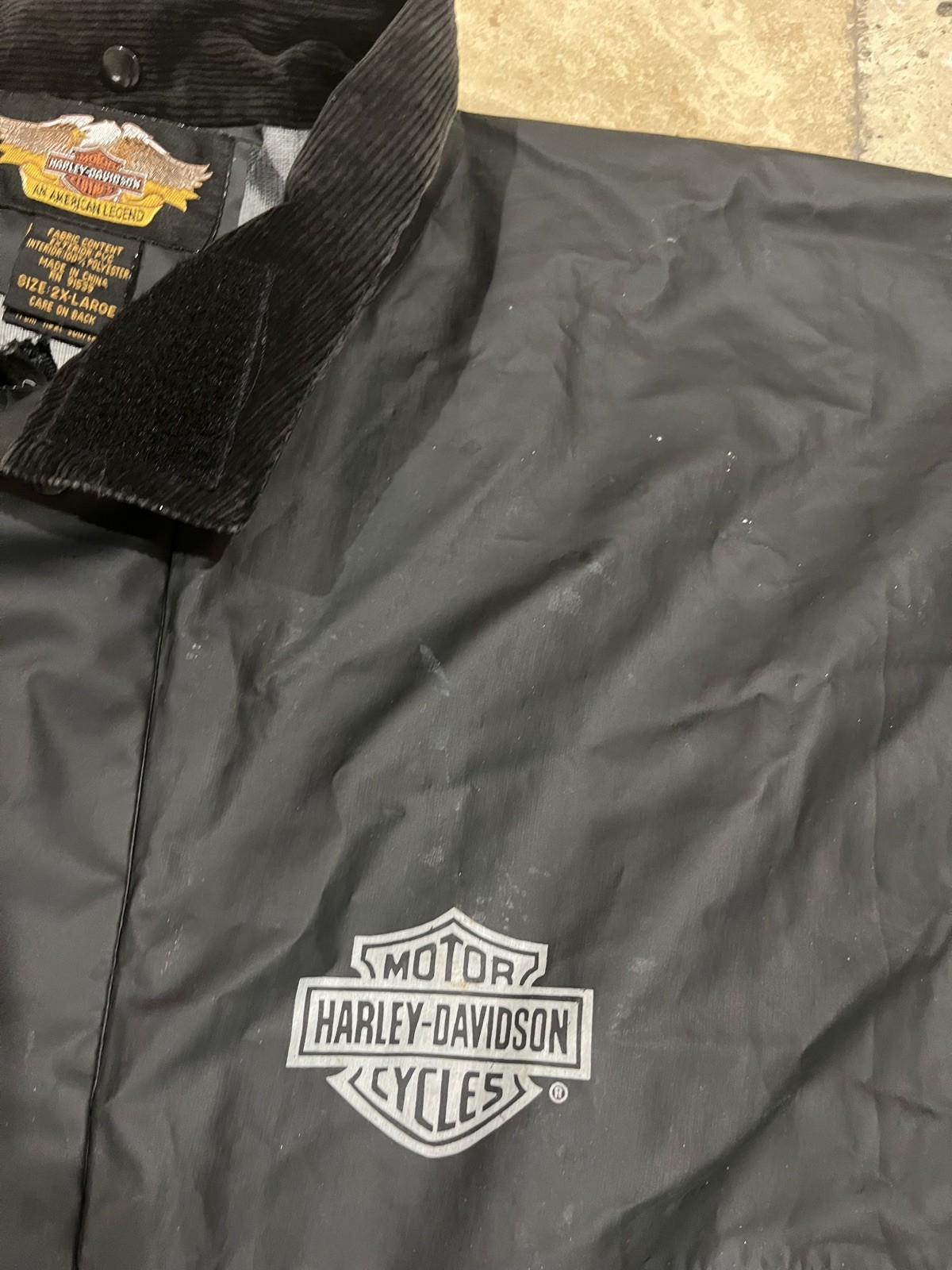 Harley Davidson Men's XXL 2XL Rain Coverall PVC Motorcycle Boiler suit overalls 