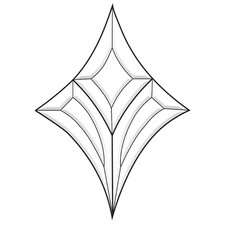 5-5/8"x7-3/4" Exquisite Clear Glass Flared Diamond Bevel Cluster EC906