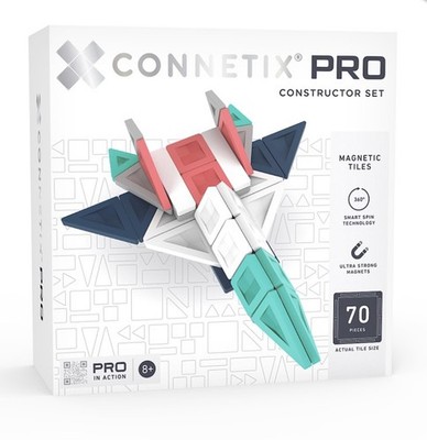 New CONNETIX Pro Magnetic Tiles Constructor Set 70pcs With Smart Spin Technology