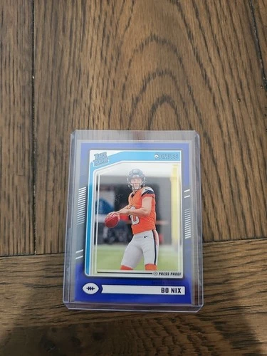 2024 Panini Donruss - Rated Rookie Bo Nix #369 Blue Press Proof (RC)