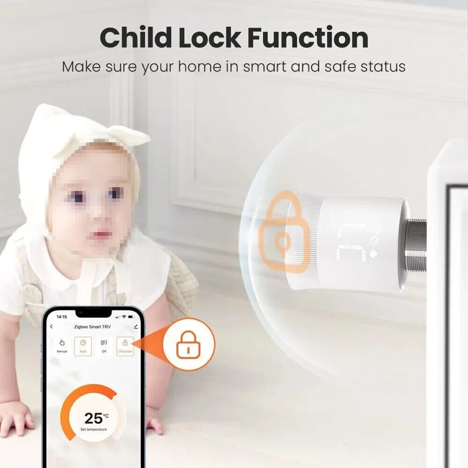 Tuya ZigBee Smart Thermostat TRV Radiator-Valve Programmable for AlexaGoogleHome - Image 4 of 4