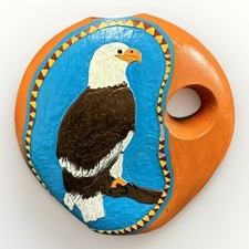 Decorative Pottery Studio Unsigned Eagle Vase Pitcher Handcrafted 10” Tall