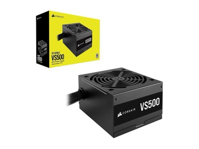 Corsair VS500 500 Watt 80 PLUS Certified Non-Modular ATX PSU - Black