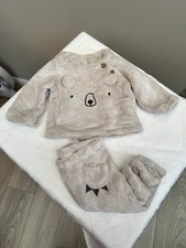 F&F Newborn Baby Unisex Bear Two Piece Fleece - 1 Month