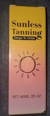 Sunless Tanning Drops to Drink, Promotes Skin Health, Enhance Skin Tone 2oz NIB