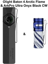 Olight ArkPro Ultra Class 3R Onyx Black CW 1700 Lum  Baton 4 Arctic Flame 1300L