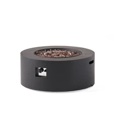 Powder-Coated Iron Propane Fire Pit, 32" Round, 40,000 BTU Heat Output, Quick