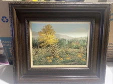 Ann Klaus "Harvest Time" Oil Painting Pumpkins Near Manchester Vermont