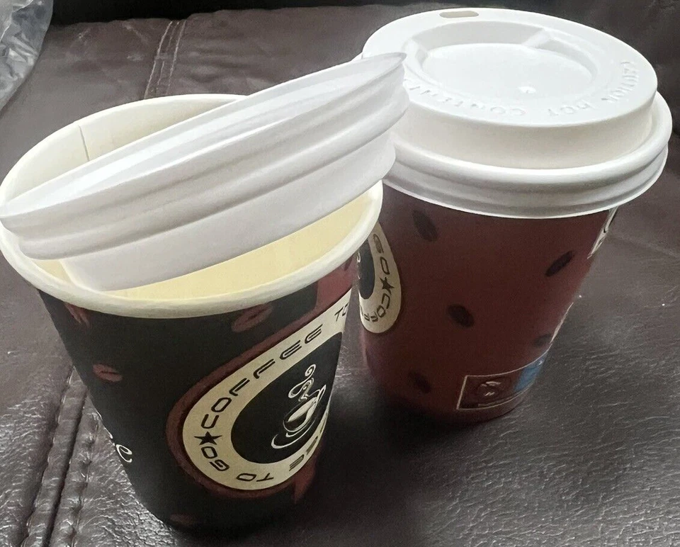 Coffee to go SET  100 Stk 0,2 Kaffeebecher mit Deckel Pappbecher Becher Einweg - Bild 4 von 4