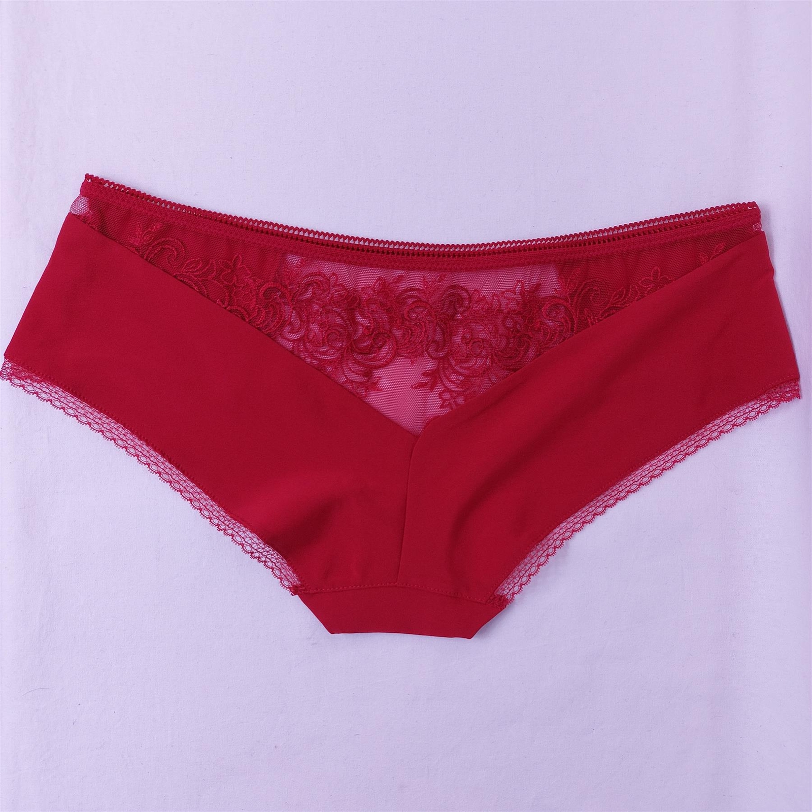 M*S 3Pack Briefs Knickers Dark Red Lace Top Briefs Multipack eBay