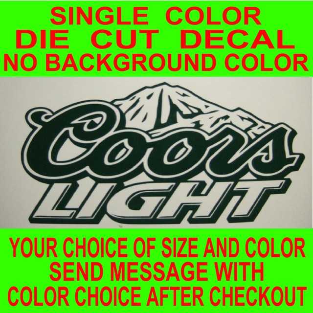 Coors Light Beer Logo Die Cut vinyl decal, car, truck, window, laptop