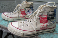 Converse Andy Warhol SOUP CANS Sneaker Shoe US Womens 6.5 EU 37 High-Top Lace-Up