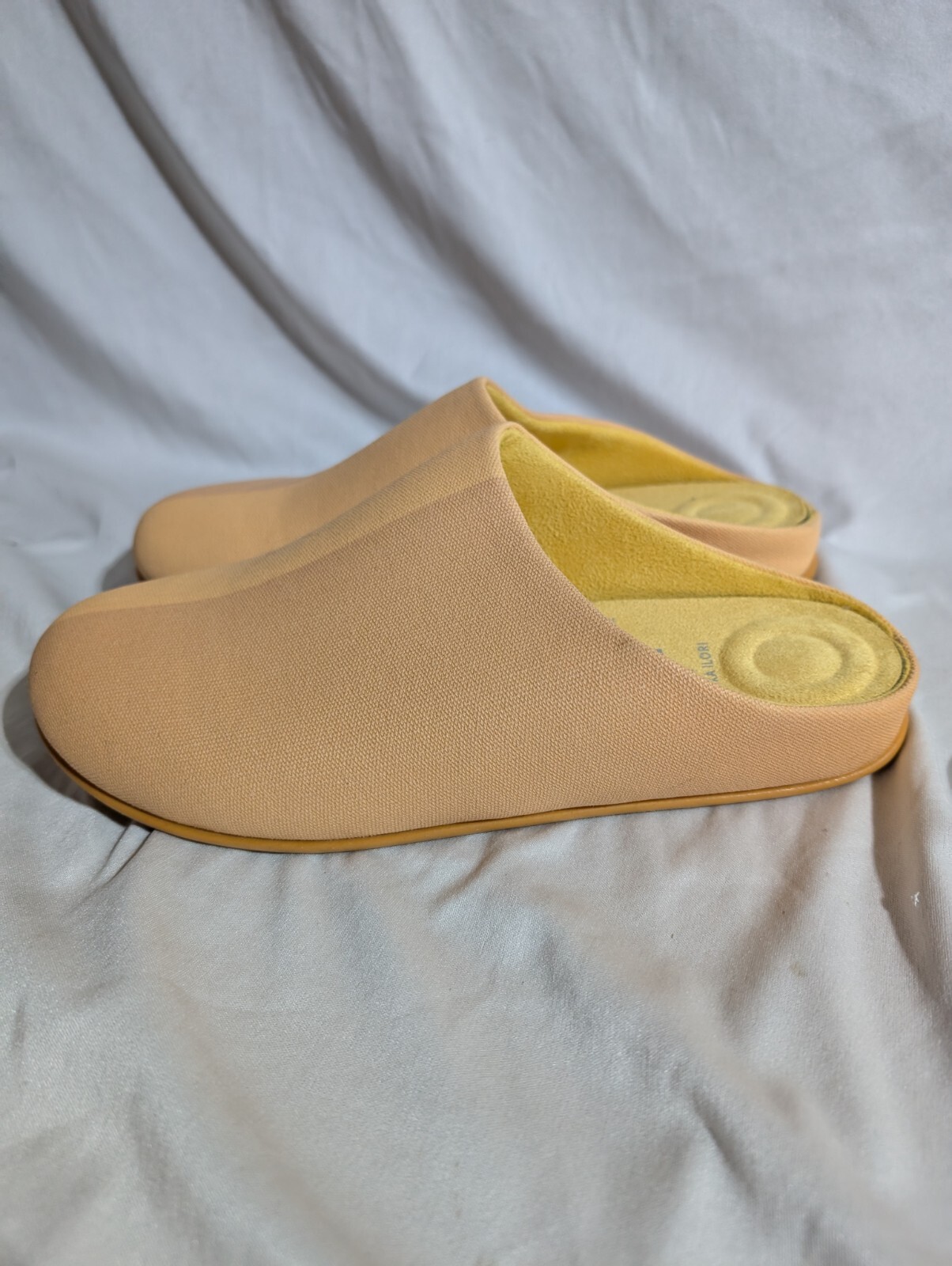 PANTOFOLA D’ORO Scarpe ciabatte FitFlop Chrissie bicolore giallo scamosciato mules taglia 8