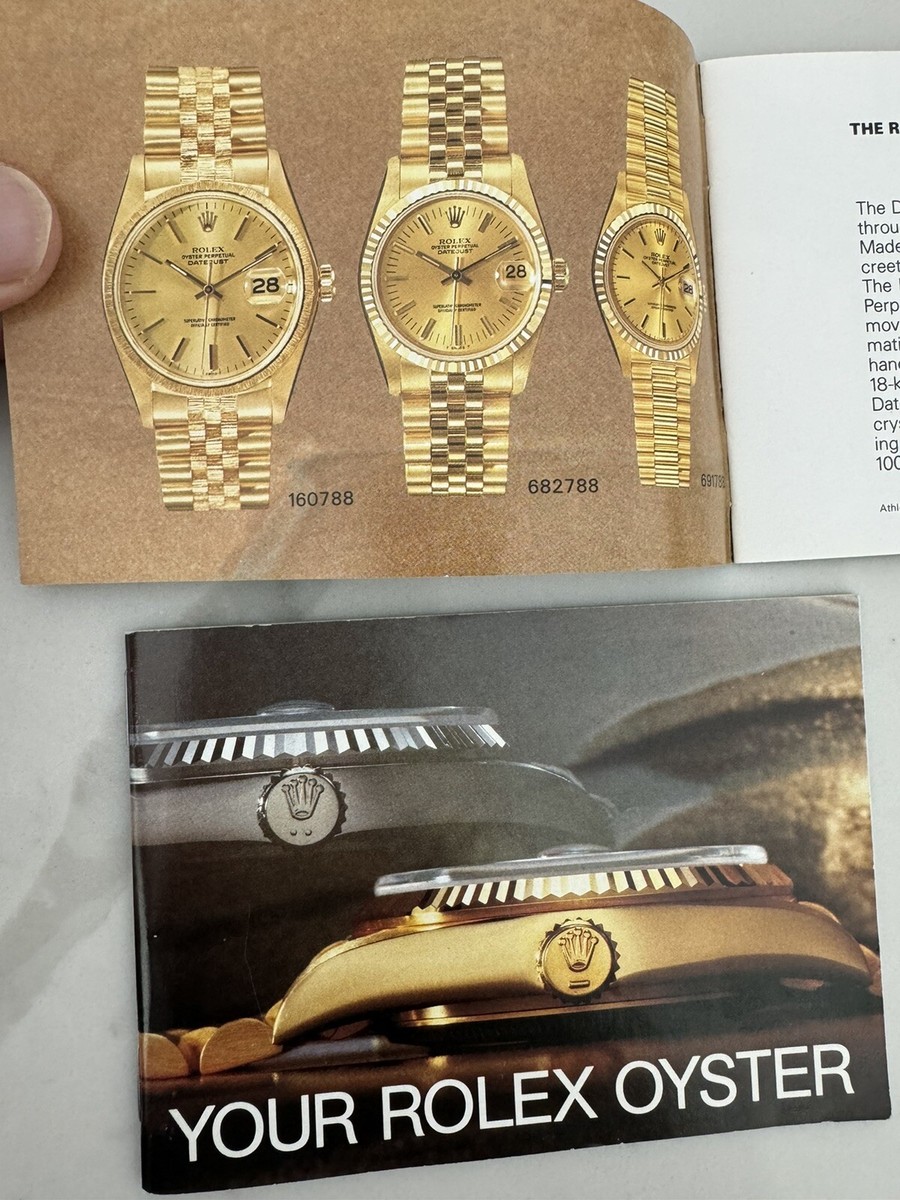 Original Rolex Your Oyster Datejust 80s Booklet Set 16014 16013