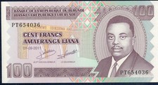 BURUNDI 100 Francs 2011 Fior di Stampa Gian 1
