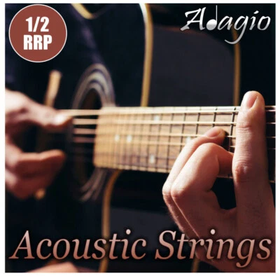 Acoustic Guitar Strings - 2 PACK OFFER - Adagio Pro / AntiRust & Choice Of Gauge