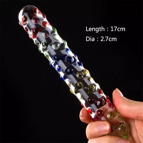 Glass Crystal Open Double-ended Plug Male Female Restraint Heart Beads Ball Plug - Photo 31/46