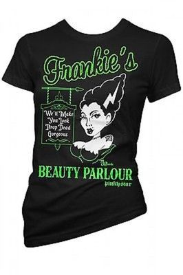 Pinky Star Frankies Schönheitssalon Drop Dead Tattoo Punk Rock Top Shirt S-3XL