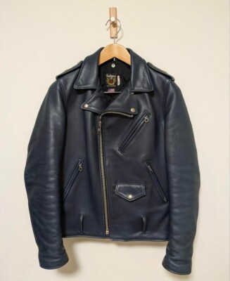 Schott 613UST ONESTAR レザージャケット LONG 36 SCHOTT 613UST Double Riders Jacket One Star steerhide