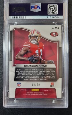 2020 Panini Spectra Neon Blue #154 Brandon Aiyuk PSA 9 RC /60 | eBay